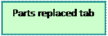 Casella di testo: Parts replaced tab